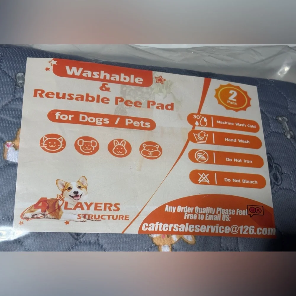 Set of 2 Reusable Pet Pee Pads